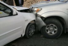 تصادم بين سيارتين على طريق عام برج رحال 112112