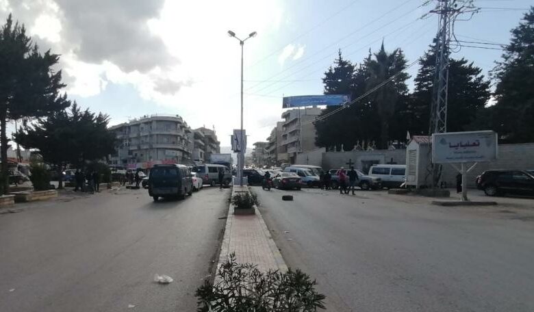 قطع السير على طريق عام سعدنايل 112112