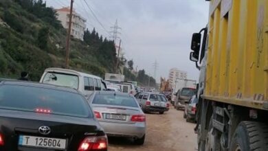 قطع السير على أوتوستراد البالما بالإتجاهين 112112