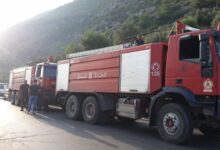 حريق شبّ في جبل الرويس-النبطية 112112