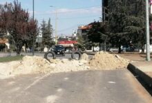 قطع السير على أوتوستراد الناعمة بالإتجاهين 112112