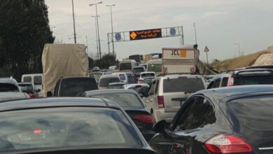 حركة المرور كثيفة من أوتوستراد الرئيس لحود 112112