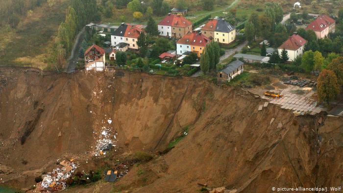 Site of the accident at the Concordia-See in Nachterstedt (picture-alliance/dpa/J. Wolf)