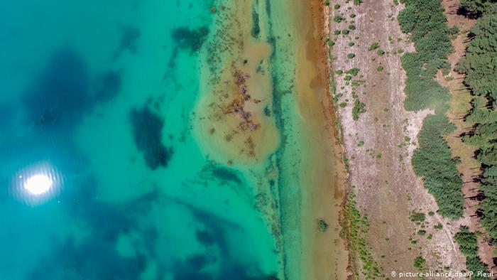 Lake Partwitz from the air (picture-alliance/dpa/P. Pleul)