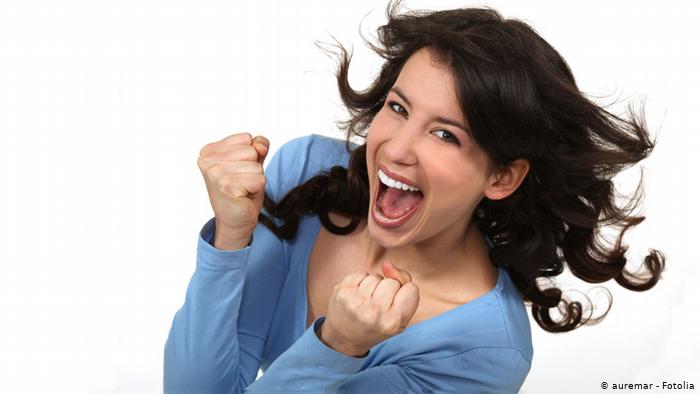 Jubelnde Frau