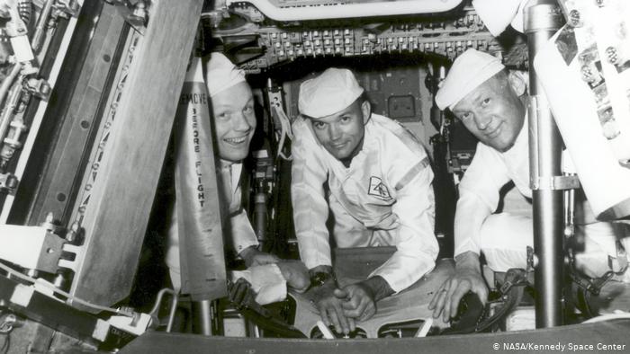 Die Apollo 11-Crew (v.l.n.r.): Neil Armstrong, Michael Collins, Buzz Aldrin.
