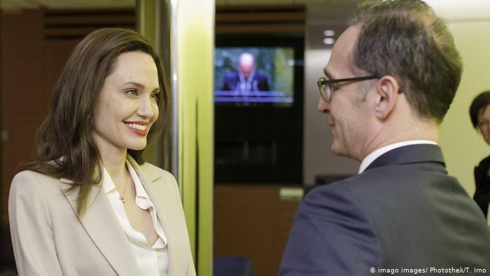 Bundesaussenminister Heiko Maas und UNHCR-Sondergesandte Angelina Jolie (imago images/ Photothek/T. Imo)