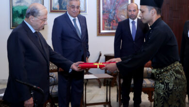 الرئيس عون تسلم أوراق إعتماد سفير ماليزيا وسفيرة سويسرا الدكتورة 112112