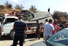 قتيل و 7 جرحى نتيجة تدهور مركبة على أوتوستراد أنفه 112112