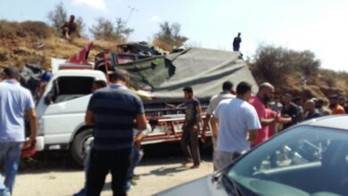 قتيل و 7 جرحى نتيجة تدهور مركبة على أوتوستراد أنفه 112112