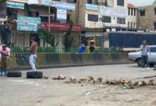 قطع السير على مستديرة العبدة 112112