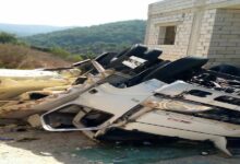 إنقلاب سيارة على طريق نهر الحمام داريا نتج عنه جريحين 112112