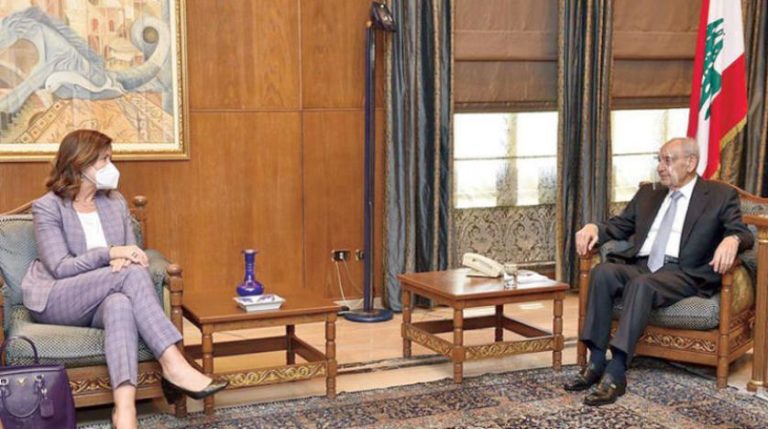 لقاء بين الرئيس بري والسفيرة الأمريكية في عين التينة 112112