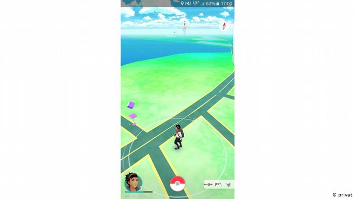 Der Trainer ist auf der Suche nach neuen Pokémons 