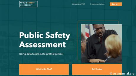 Screenshot Public Safety Assessment PSA (Foto: psapretrial.org) Screenshot Public Safety Assessment PSA (Foto: psapretrial.org)