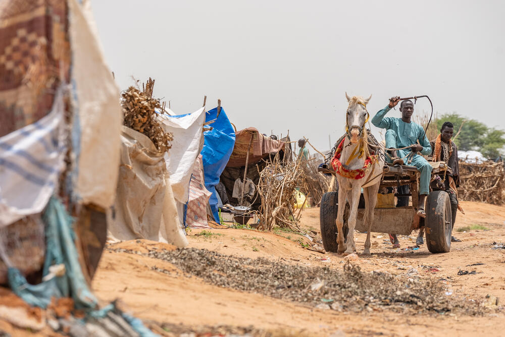 منظر عام لمخيم "المدرسة" الذي تدعمه أطباء بلا حدود في مدينة مادري بتشاد الذي يتحتضن لاجئين من السودان. 23 أغسطس/آب 2023.