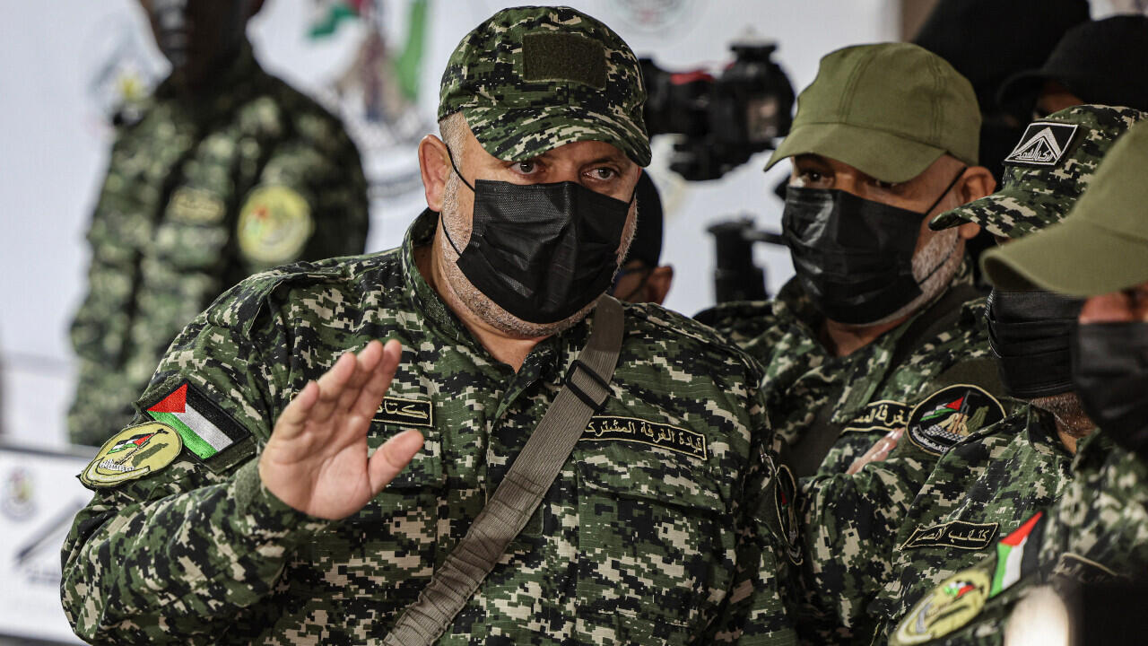 أيمن نوفل، عضو المجلس العسكري الأعلى لكتائب القسام، في الصورة في خان يونس، جنوب قطاع غزة، 12أيلول/ سبتمبر، 2023.
